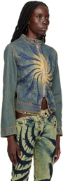 Masha Popova Navy & Yellow Racing Jacket