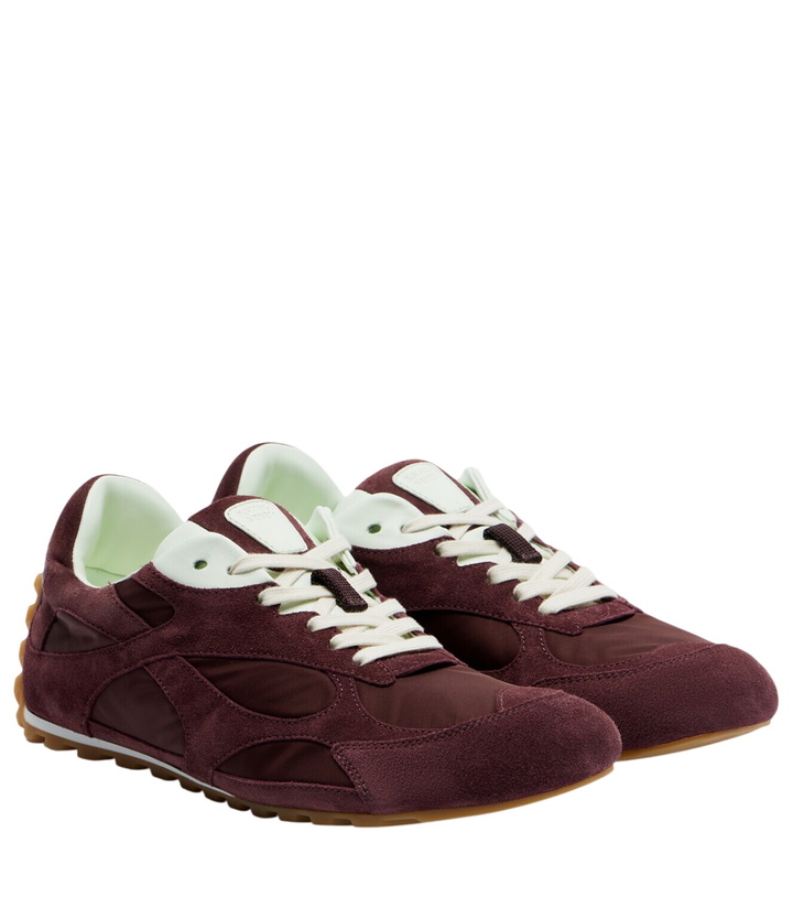 Photo: Bottega Veneta Orbit Flash suede-trimmed sneakers