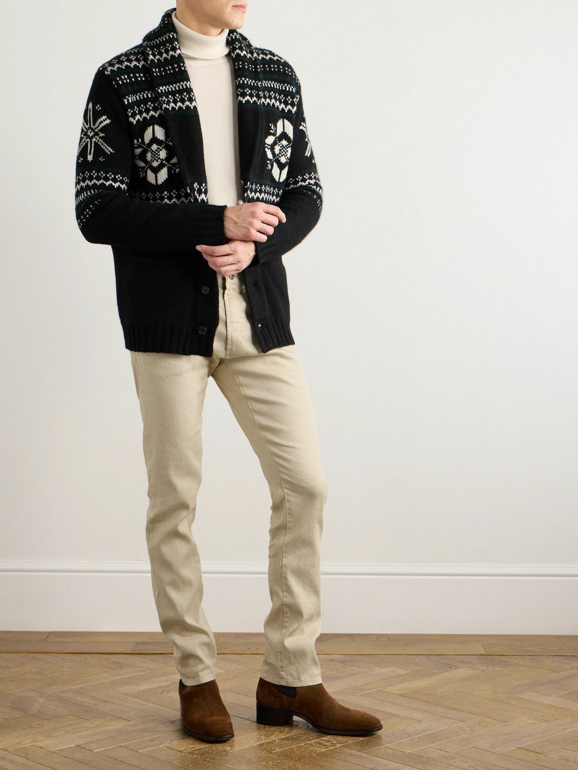 Ralph Lauren Purple label - Slim-Leg Twill Trousers - Neutrals