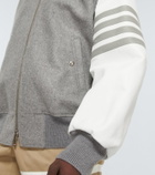 Thom Browne - Engineered stripe wool varsity jacket