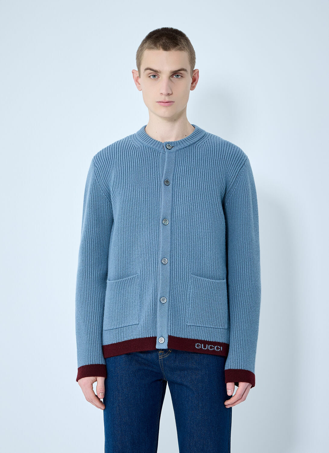 Gucci Wool Cardigan With Intarsia