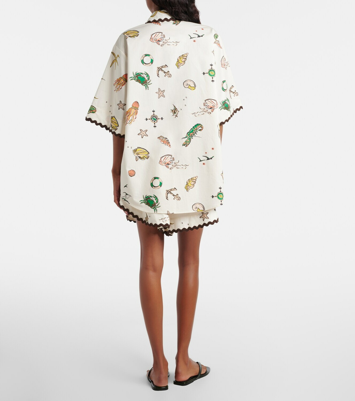 Alémais Printed cotton shorts
