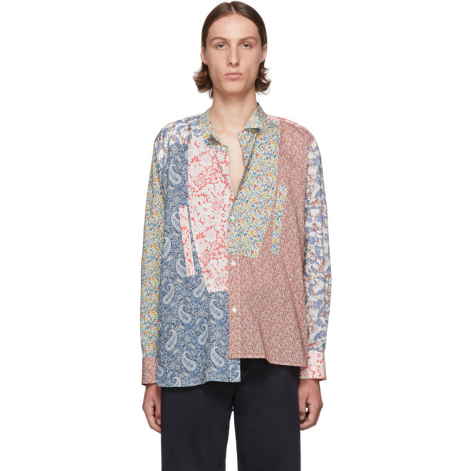 Photo: Loewe Multicolor Asymmetric Patchwork Shirt