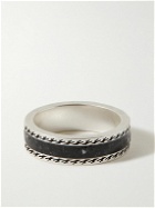 GUCCI - Sterling Silver and Enamel Ring - Black