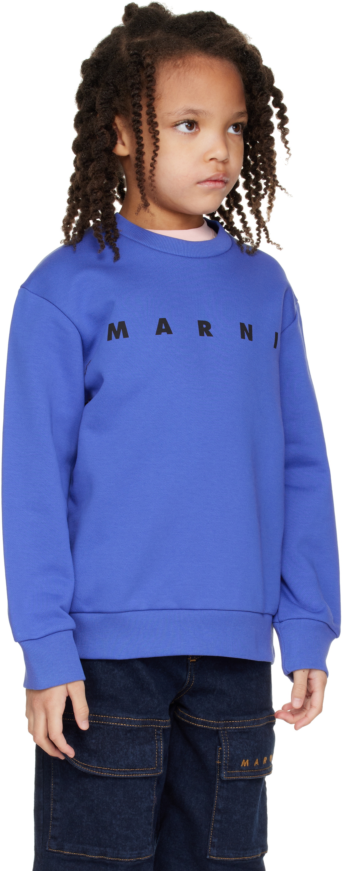 Marni Kids Blue Cotton Sweatshirt