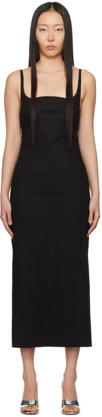 Photo: lesugiatelier Black Shirring Maxi Dress