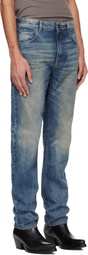 Balmain Blue Straight-Cut Jeans