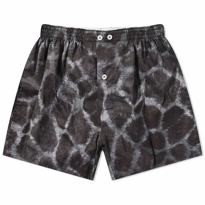 Photo: Anonymous Ism Men's Pattern Boxer Short in Charcoal