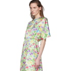 Les Reveries Multicolor Floral Silk Dress