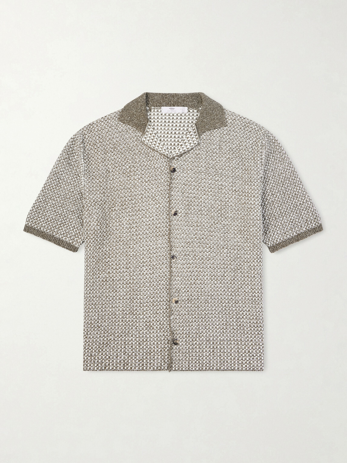 Inis Meáin - Tonnta Camp-Collar Linen, Cotton and Cashmere-Blend Shirt - Green
