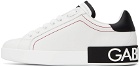 Dolce & Gabbana White Embossed Sneakers