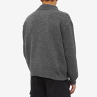 FrizmWORKS Men's Wool Knit Cardigan Jacket in Charcoal