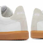 Novesta Men's GAT Leather Court Sneaker in White/Transparent