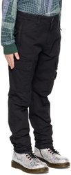 Stone Island Junior Kids Black Patch Cargo Pants