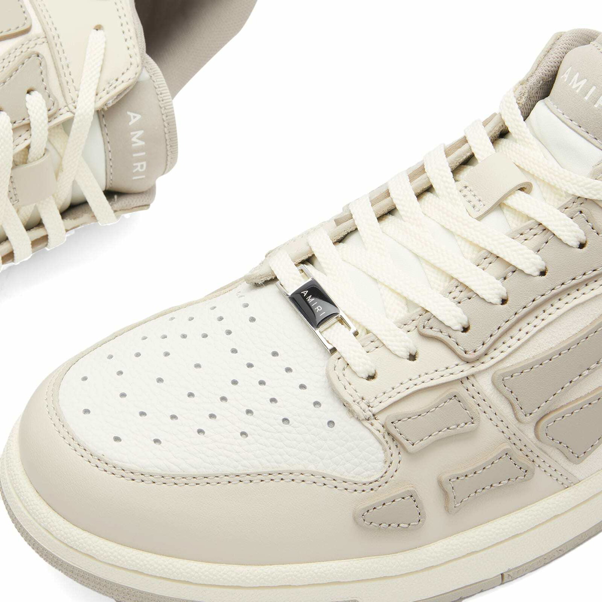 スニーカー AMIRI FW25 SKEL TOP LOW (AWFOSR1059 ALABASTER) AMIRI Men's Skel Top Low Sneakers in Alabaster Amiri