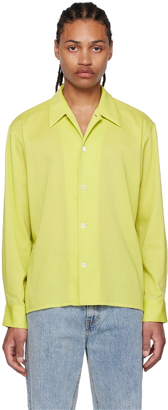 Photo: Second/Layer Yellow Topstitched Shirt
