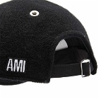 AMI Paris Men's AMI Small A Heart Wool Cap in Black