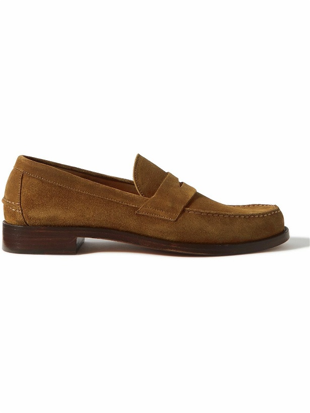 Photo: Sid Mashburn - Suede Penny Loafers - Brown