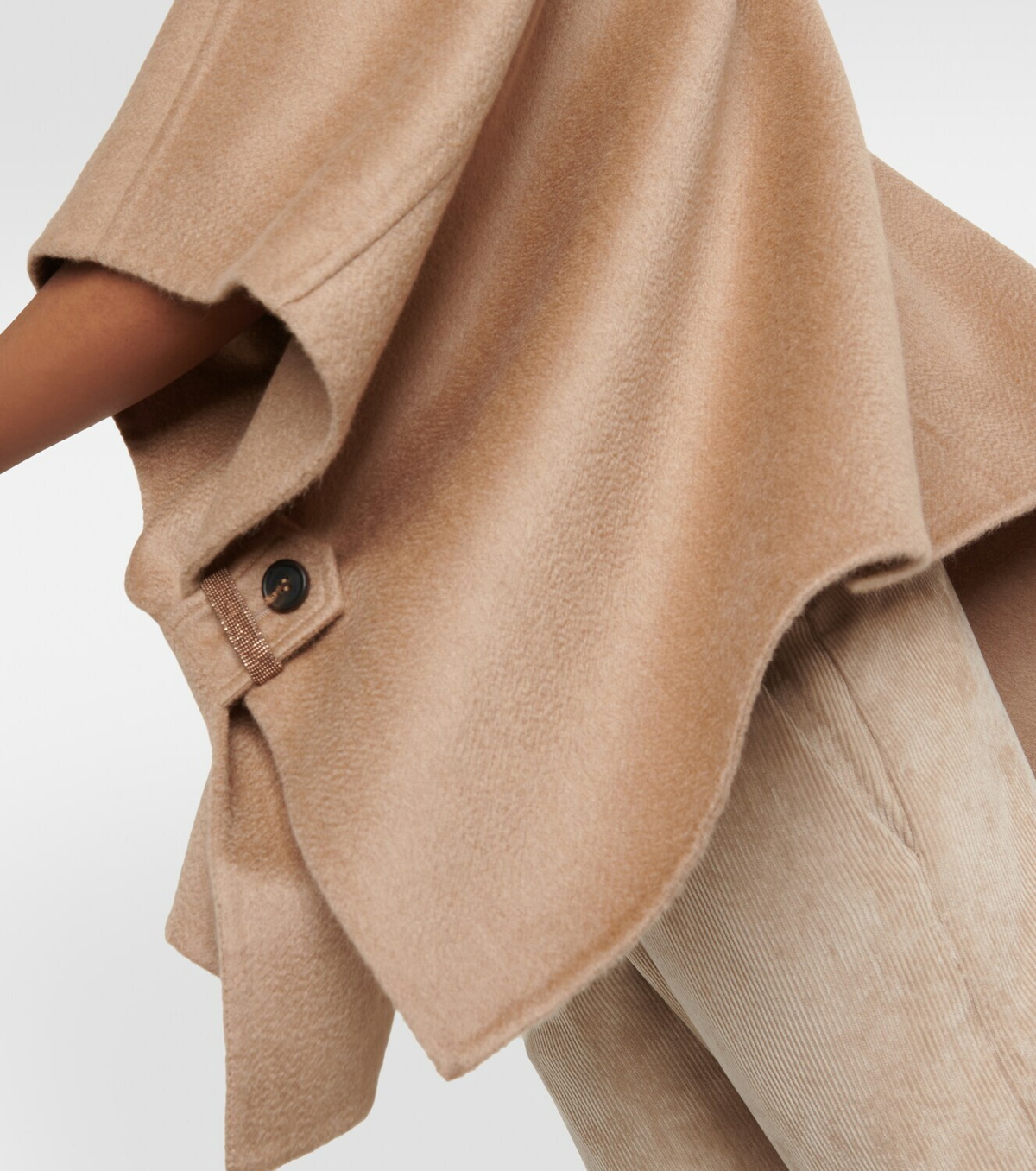 ポンチョ・ケープ BRUNELLO CUCINELLI Women Capes MGD562308C3785 Beige Double knit poncho for Woman in Panama | Brunello Cucinelli