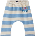 Bonmot Organic Baby Blue Striped Lounge Pants