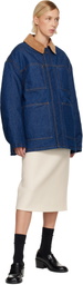 AMI Paris Blue Padded Worker Denim Jacket