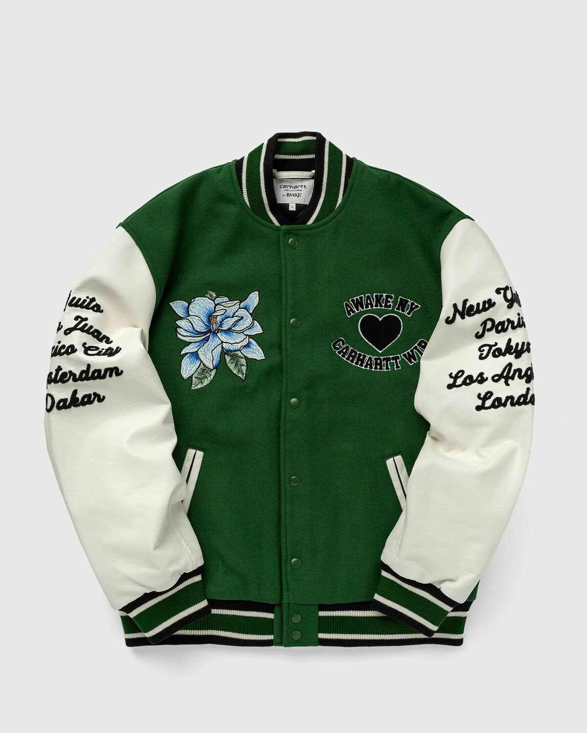 Awake Awake Ny X Carhartt Wip Teddy Jacket Green|White - Mens