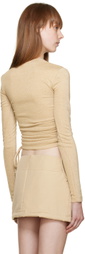 BONBOM Beige Hee Long Sleeve T-Shirt