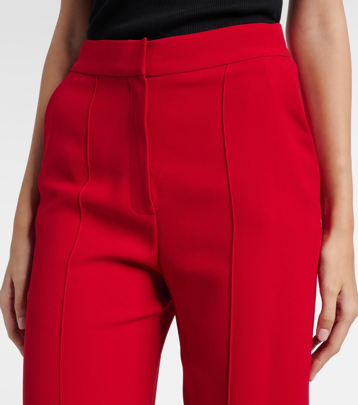 Elie Saab High-rise cady flared pants