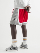 ICECREAM - Straight-Leg Logo-Embroidered Mesh Shorts - Red