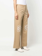 LOEWE - Anagram Wide Leg Cotton Trousers