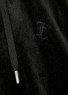 Juicy Couture Classic Robertson Hooded Velour Sweatshirt Black