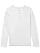 Hartford - Cotton-Jersey Henley T-Shirt - White