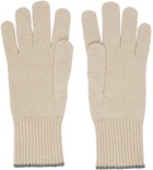 Brunello Cucinelli Beige Cashmere Gloves