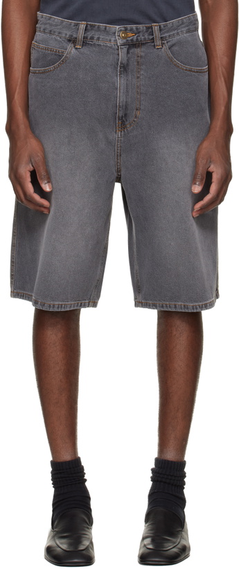 Photo: Solid Homme Gray Bermuda Denim Shorts