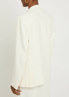 Victoria Beckham Double-breasted Twill Blazer Ivory