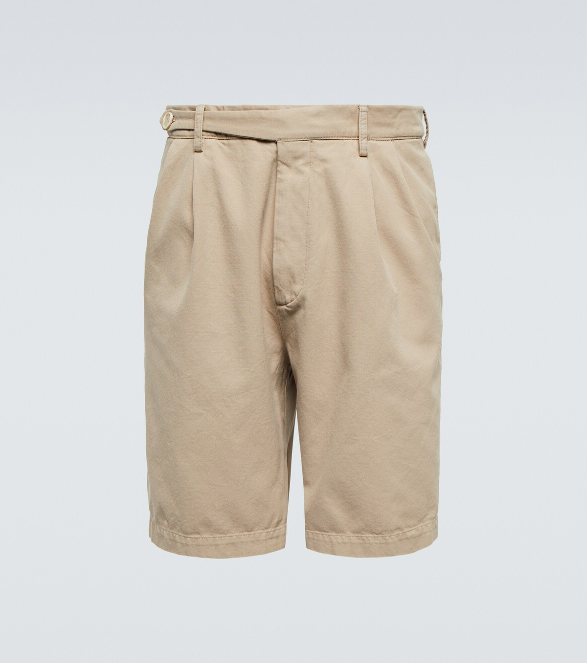 Brunello Cucinelli White Leather Bermuda Shorts