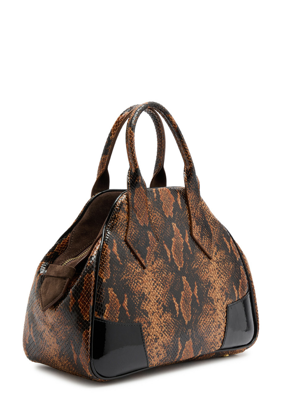 Vivienne Westwood Yasmine Medium Python-effect Leather top Handle