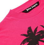 Palm Angels - Printed Cotton-Jersey T-Shirt - Pink