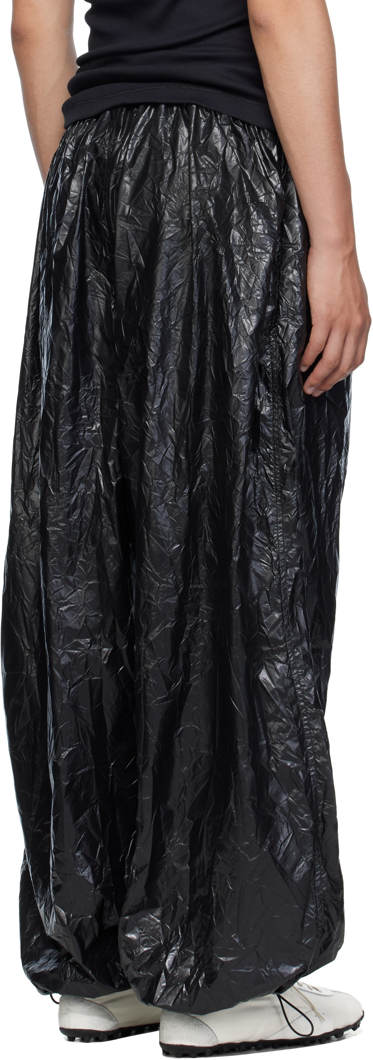 LU'U DAN Black Shell Sweatpants