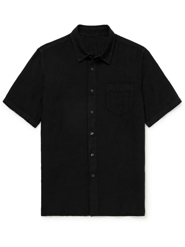 Photo: 120% - Slim-Fit Linen Shirt - Black