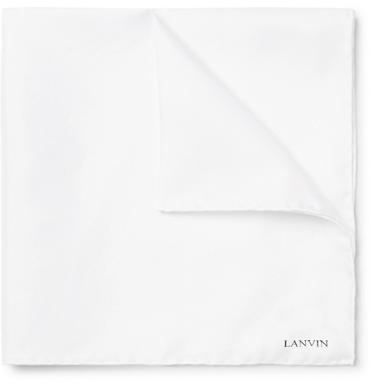 Photo: Lanvin - Silk-Twill Pocket Square - Men - White