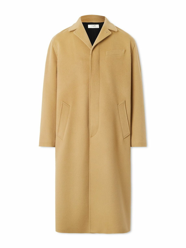 Photo: CELINE - Brushed Wool-Felt Coat - Brown