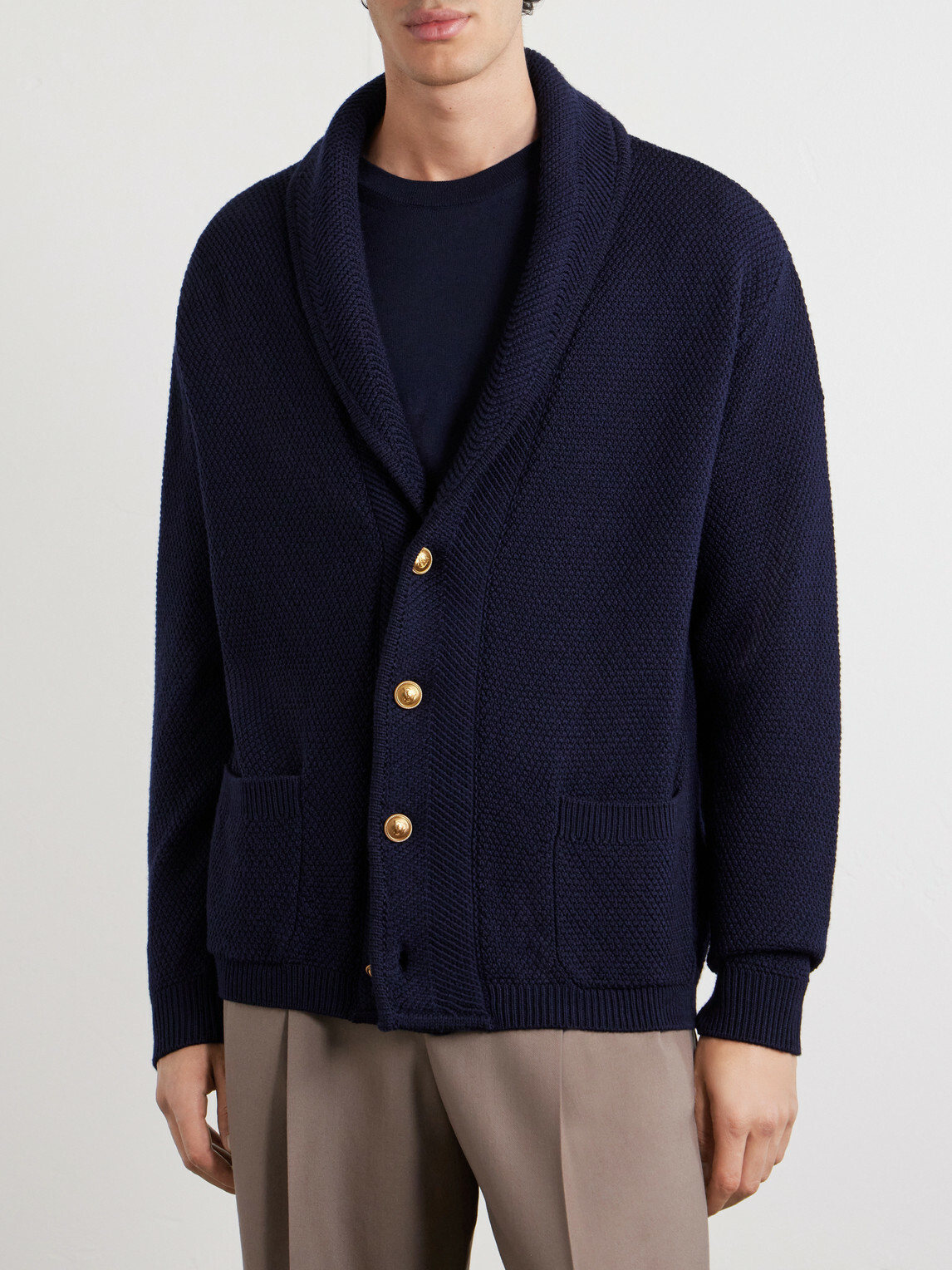 Valentino Garavani - Knit Wool Cardigan - Blue