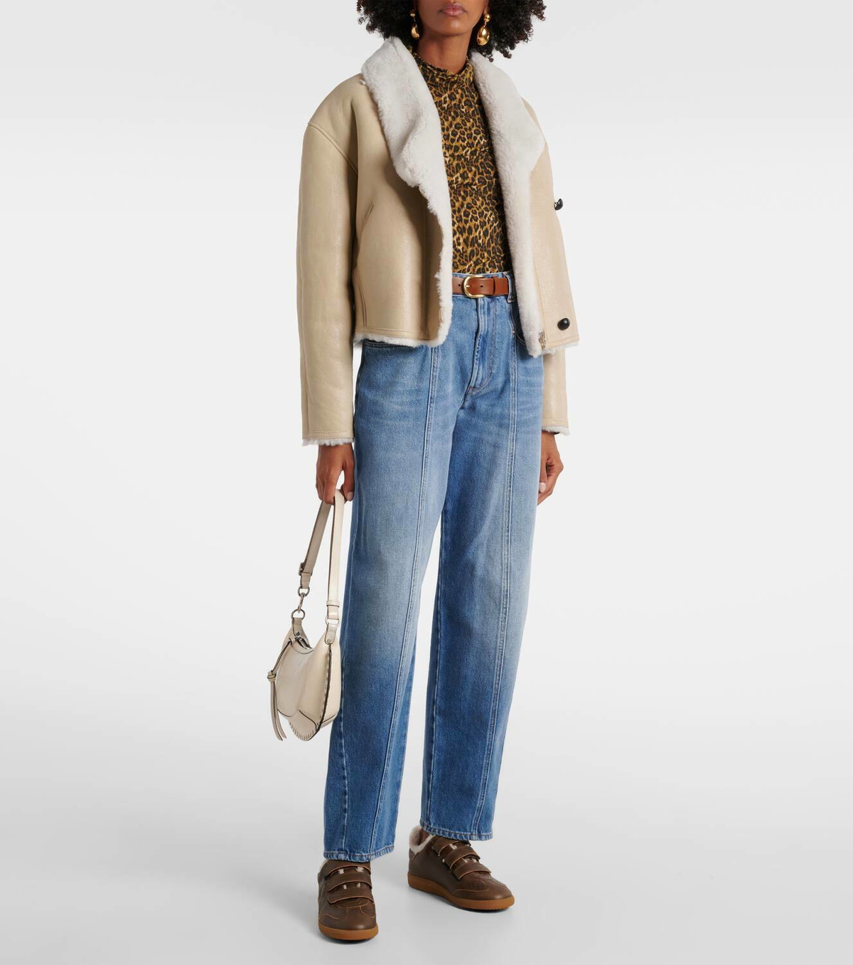 Isabel Marant Beth shearling-lined leather sneakers Isabel