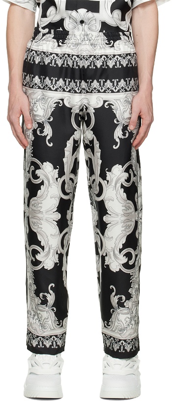 Photo: Versace Underwear Black & White Baroque Lounge Pants