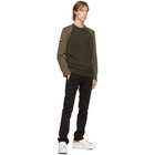 Alexander McQueen Khaki Hybrid Crewneck Sweatshirt