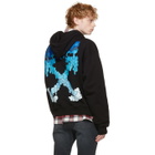 Off-White Black and Blue Marker Slim-Fit Hoodie