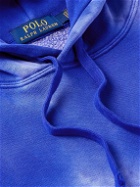Polo Ralph Lauren - Logo-Embroidered Tie-Dyed Cotton-Jersey Hoodie - Blue