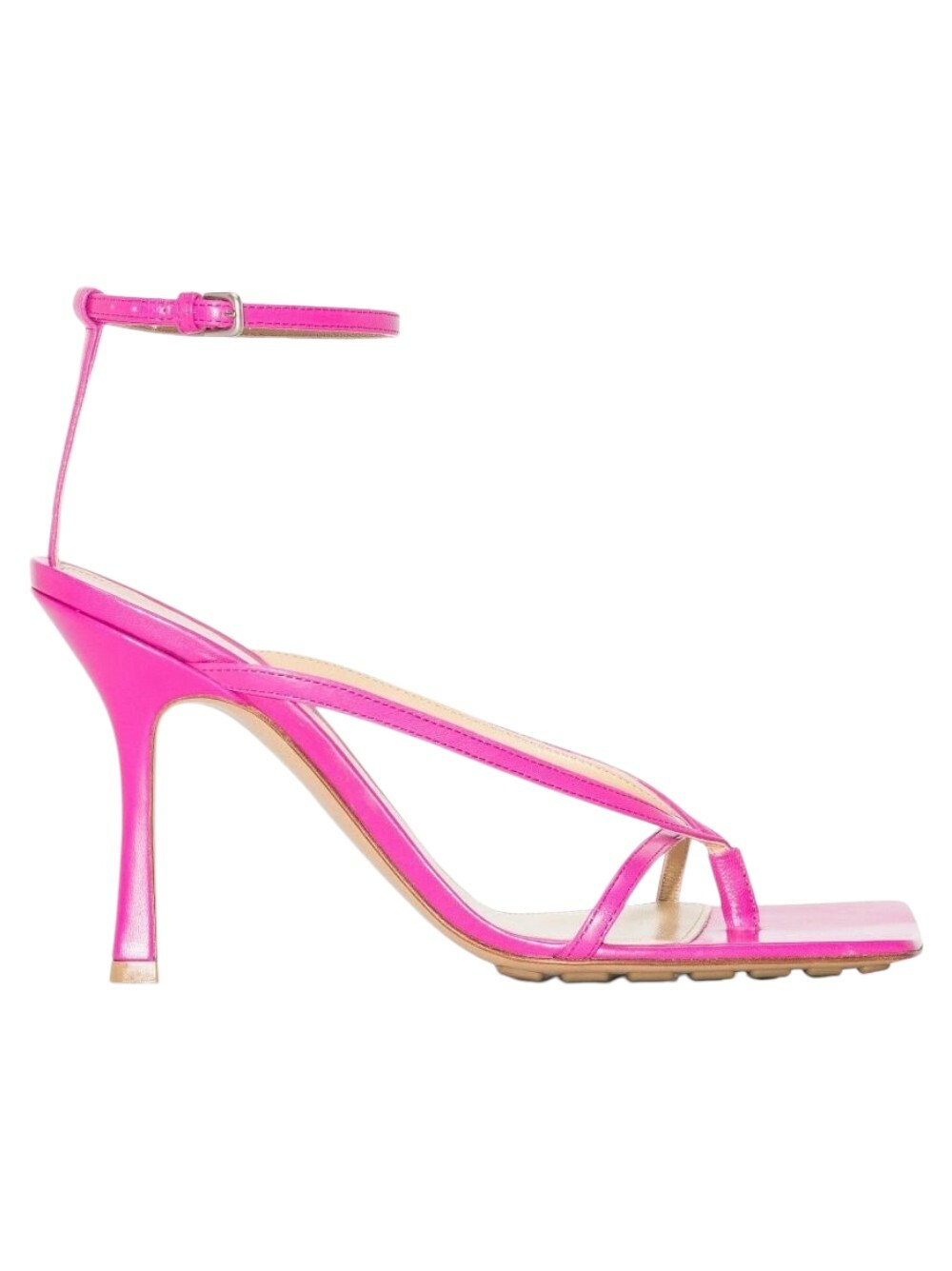 Bottega Veneta Pink Stretch 110 Leather Sandals Bottega Veneta