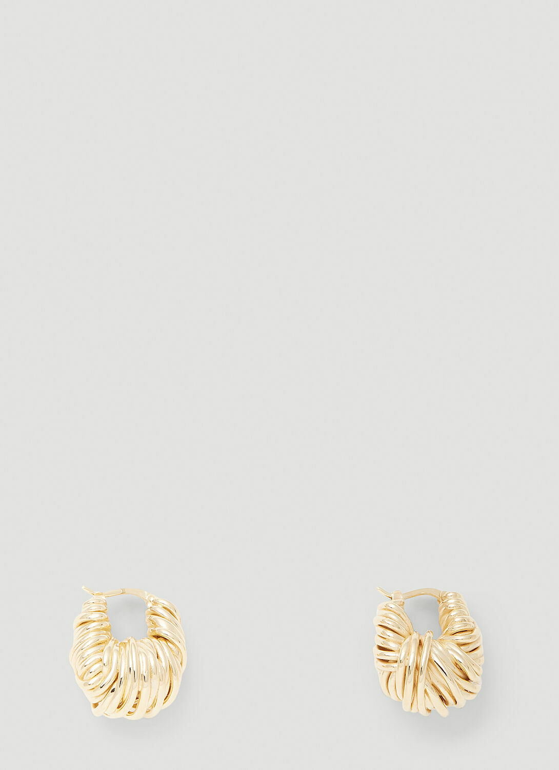 Bottega Veneta Twisted Hoop Earrings